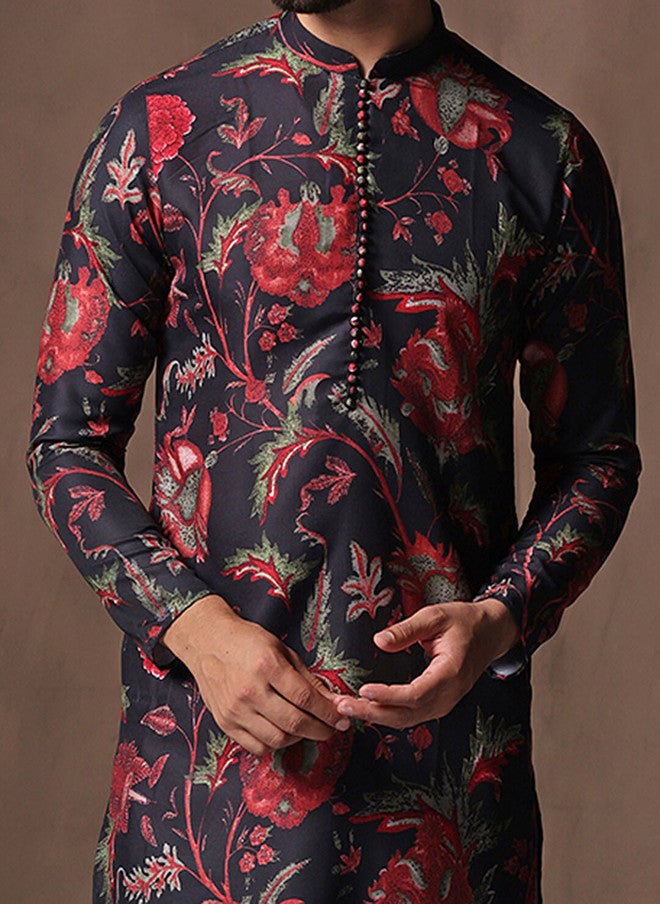 KISAH Men Abstract Printed Regular Fit Kurta - Image 2