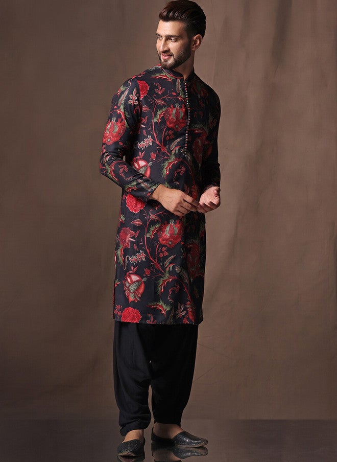 KISAH Men Abstract Printed Regular Fit Kurta - Image 1
