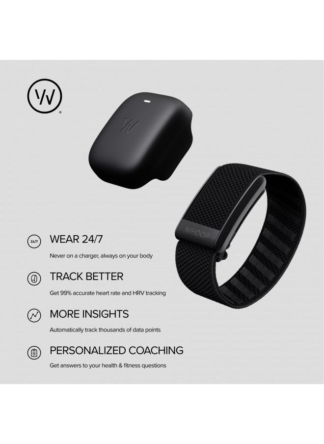 WHOOP 4.0 with 12 Month Subscription Wearable Health, Fitness & Activity Tracker Continuous Monitoring, Performance Optimization, Heart Rate Tracking Improve Sleep, Strain, Recovery, Wellness