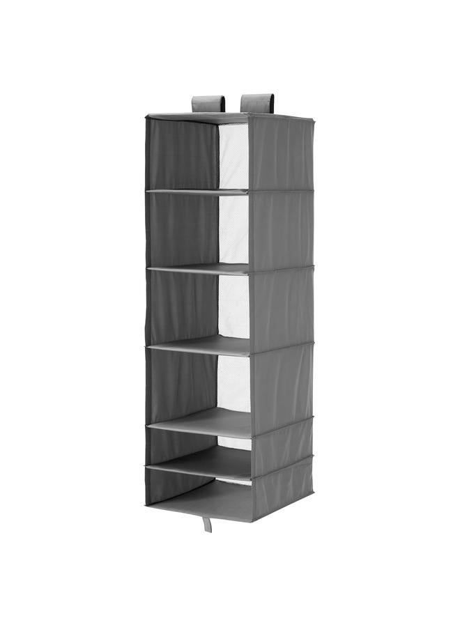 Zaboon Storage With 6 Compartments, Dark Grey, 35X45X125 Cm - Image 1