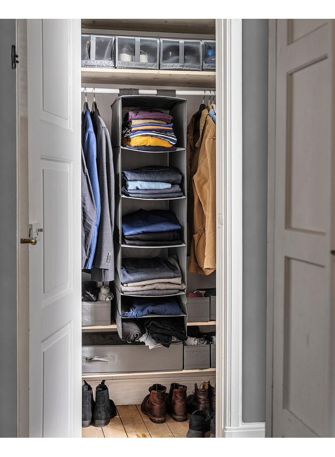 Zaboon Storage With 6 Compartments, Dark Grey, 35X45X125 Cm - Image 3
