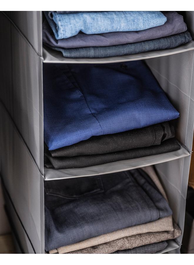 Zaboon Storage With 6 Compartments, Dark Grey, 35X45X125 Cm - Image 2