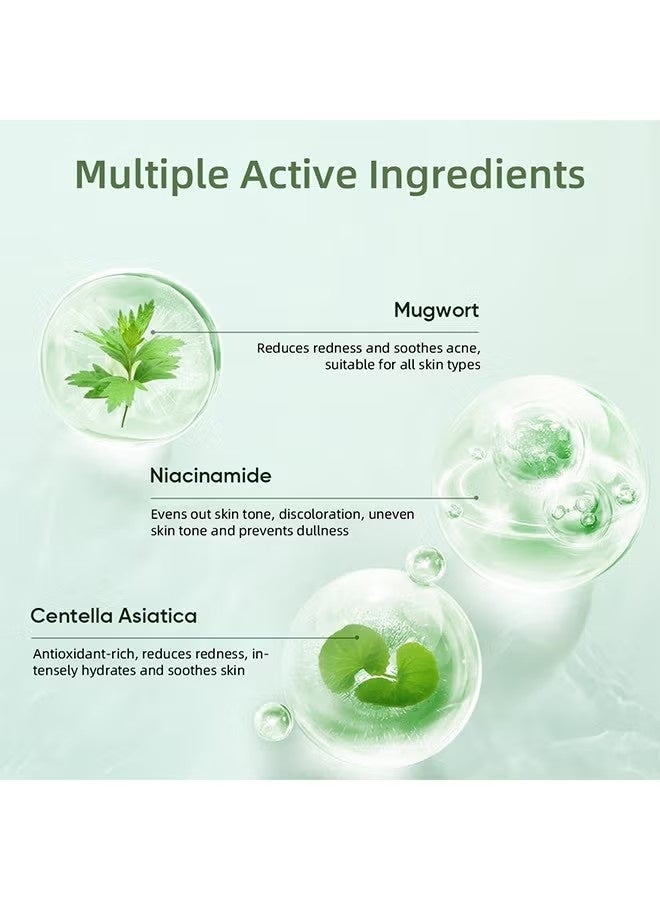 باروبت Mugwort حب الشباب الطين عصا, Mugwort مكافحة المسام والحب الشباب الطين قناع, تنظيف قناع الطين قناع للرجال والنساء, ترطيب زيت التحكم تقلص إزالة الرؤوس السوداء, تقلص المسام تحسين لون الجلد - Image 4