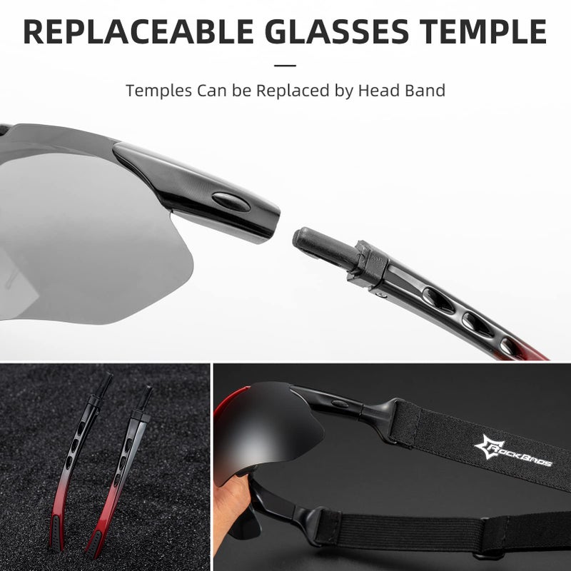ROCKBROS Polarized Sports Sunglasses UV Protection Cycling Glasses Outdoor - Image 5