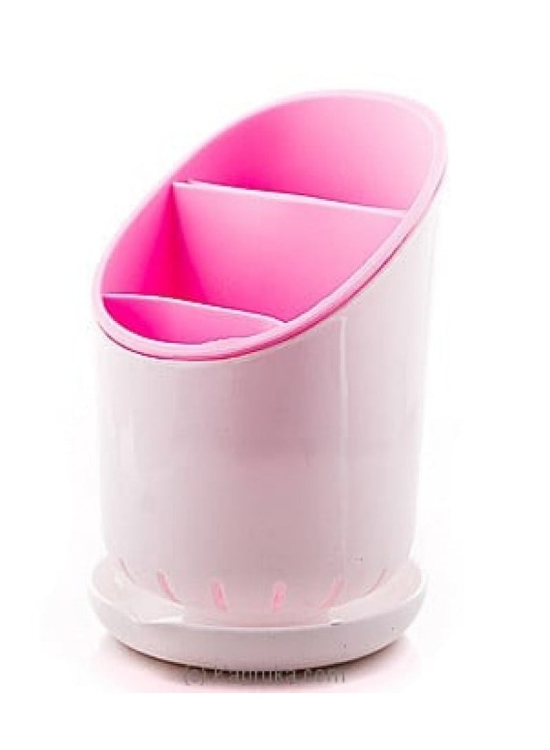 The kitchen utensil holder has a modern and innovative design, equipped with an integrated drainage system with a water drainage hole, making it ideal for storing and drying spoons, forks, knives, and chopsticks easily. - Image 5