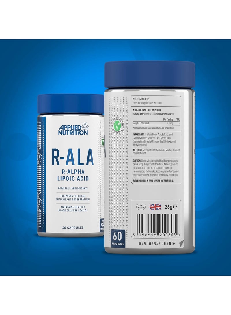 Applied Nutrition حمض ألفا ليبويك R-Alfa Lipoic Acid-R-Ala، 60 كبسولة - Image 3