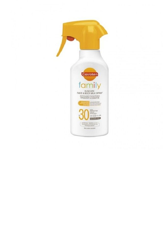 SUNCARE FACE AND BODY MILK SPRAY FAMILY 300ML SPF30