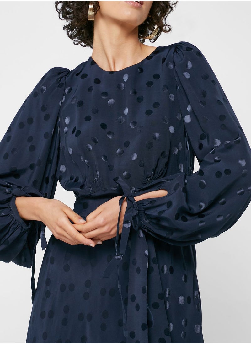 Ted Baker - Jacquard Open Back Dress - Image 1