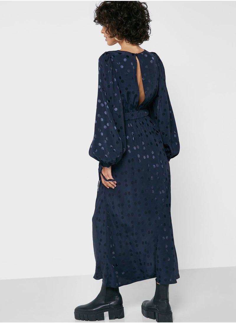 Ted Baker - Jacquard Open Back Dress - Image 1