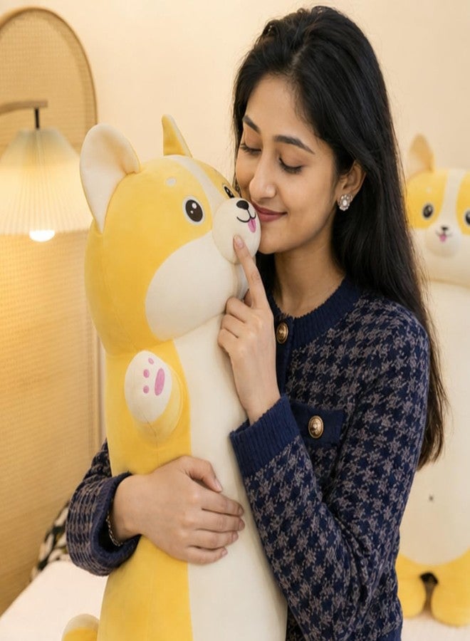 TechMax Solution Sweet Dog Stuffed Animal Body Pillow Huggable Cushion Anime Style Plush Decor Cozy Bedding Accessory for Teens Kids Side Sleeper Support Lumbar Rest Couch Companion - Image 4