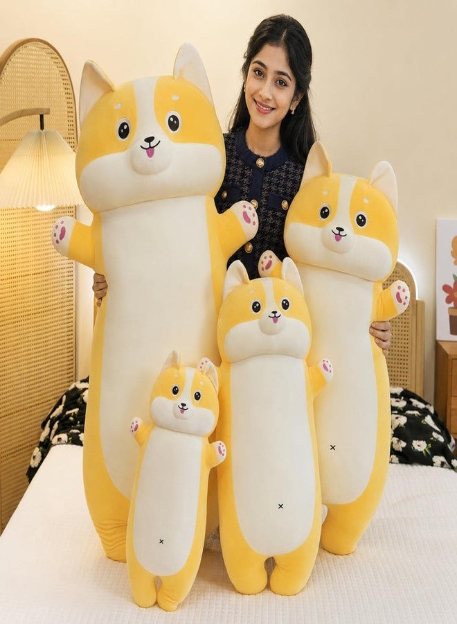 TechMax Solution Sweet Dog Stuffed Animal Body Pillow Huggable Cushion Anime Style Plush Decor Cozy Bedding Accessory for Teens Kids Side Sleeper Support Lumbar Rest Couch Companion - Image 2