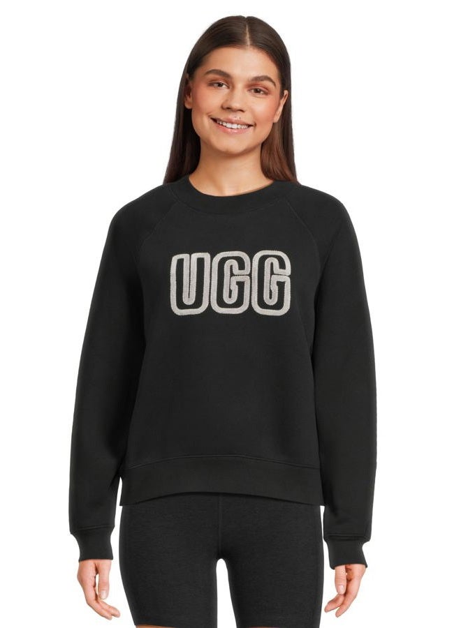UGG Women's Logo Crewneck, Black, M - Image 1