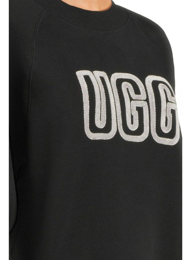 UGG Women's Logo Crewneck, Black, M - Image 4