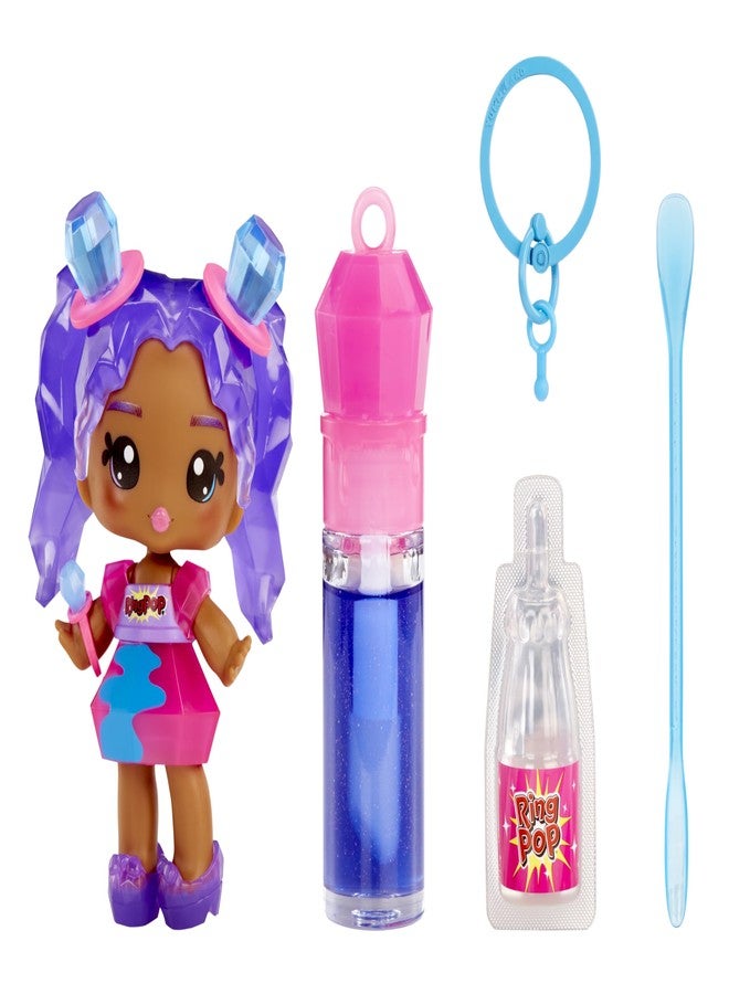 Yummiland x Licensed Sweets Lip Gloss Doll: Ring Pop Includes DIY Lip Gloss + Removable Keychain, Cosmetic Play, Collectible, Ages 4+ - Image 1