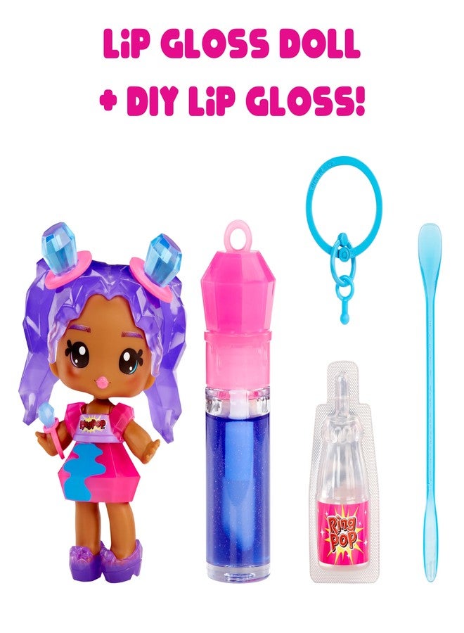 Yummiland x Licensed Sweets Lip Gloss Doll: Ring Pop Includes DIY Lip Gloss + Removable Keychain, Cosmetic Play, Collectible, Ages 4+ - Image 3