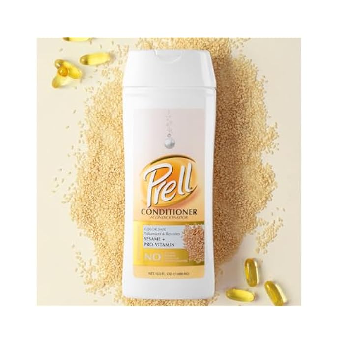 Prell Sesame + Pro-Vitamin Conditioner for Thinning Hair, Color Safe, Volumizes & Restores 13.5 fl. oz. (Pack of 3) - Image 2