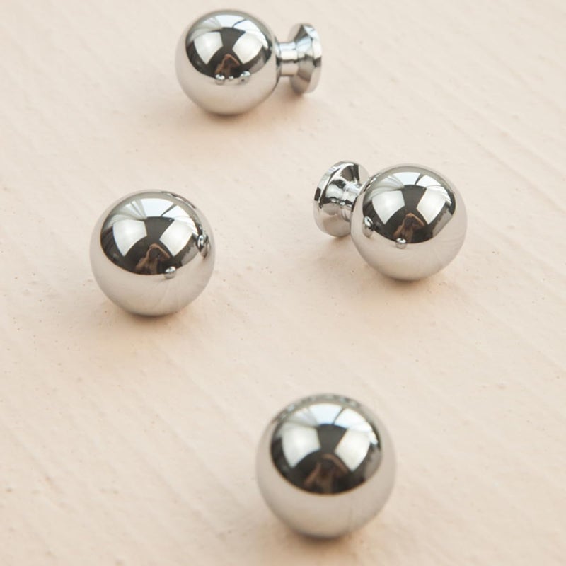 Brass Cabinet Knobs Round Ball Drawer Pulls Solid Metal Wardrobe Door Handles - Image 4