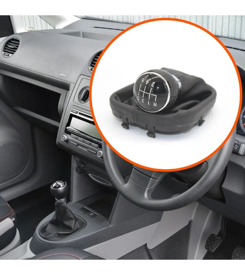 6 Speed Gear Shift Knob Lever Shifter Dust Cover for Volkswagen Caddy 2004 2009 - Image 2