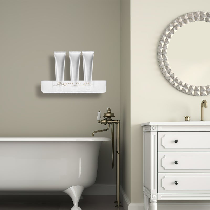 Bathroom Hanging Shelf, Wall-mounted Storage for Shower Items and Tissues, Durable Design - Image 4
