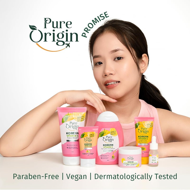 Pure Origin Korean Vitamin C Bright Boosting Light Gel Sunscreen 50 PA Pack of 3  lightweight nonsticky gel formula  no white cast  For Sun protection Bright Glowing and soft skin  For women and men  For all skin type  150 g - Image 5