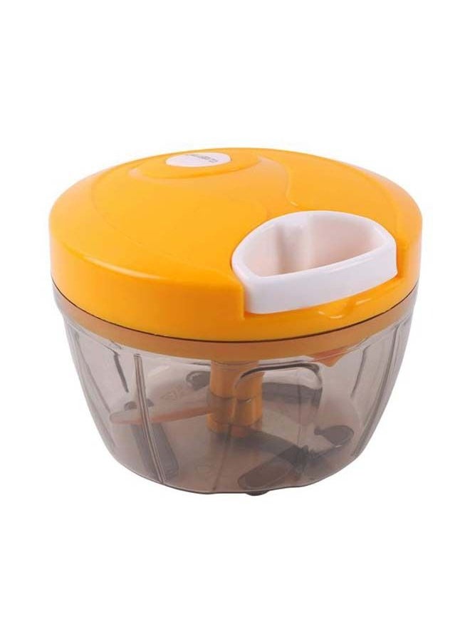 CLASSYTOUCH - Powerful Manual Food Chopper Vegetable Food Blender Processor Yellow & White - Image 1
