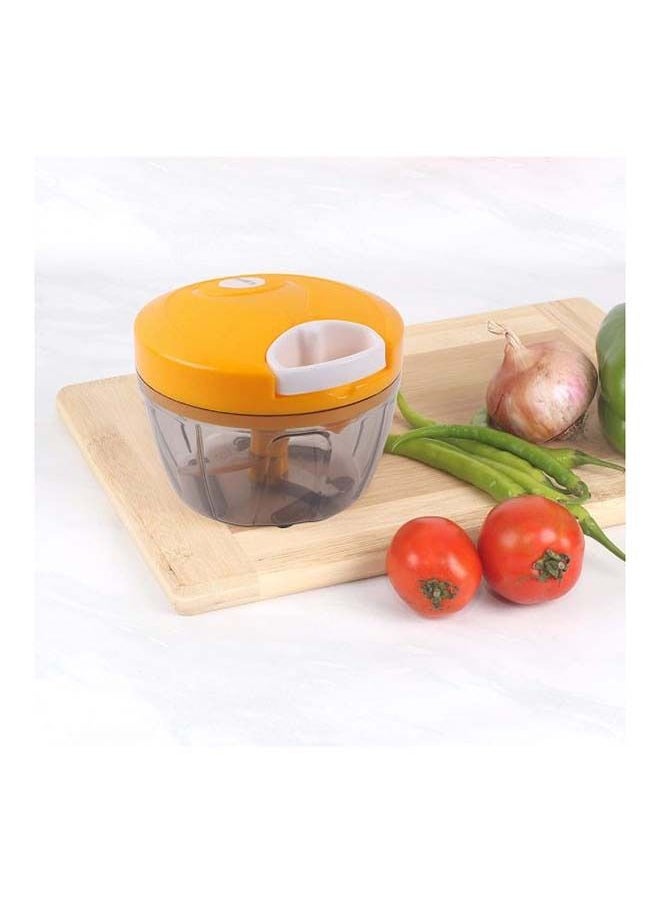 CLASSYTOUCH - Powerful Manual Food Chopper Vegetable Food Blender Processor Yellow & White - Image 1
