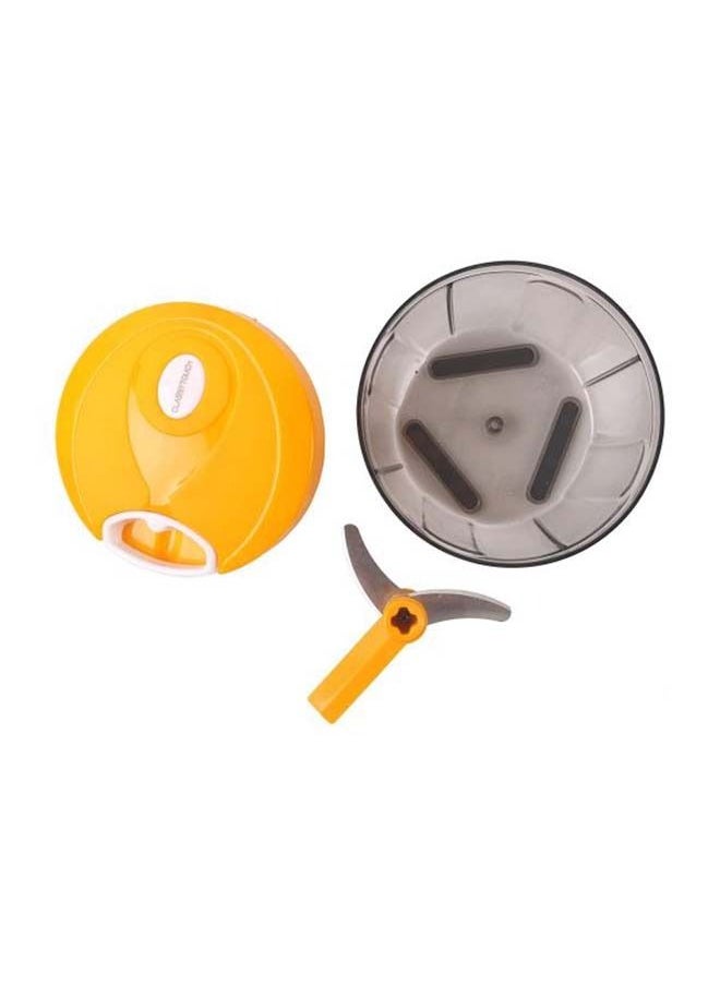 CLASSYTOUCH - Powerful Manual Food Chopper Vegetable Food Blender Processor Yellow & White - Image 1