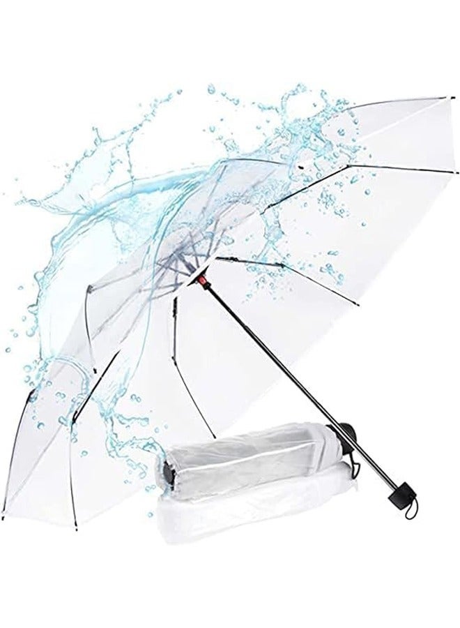 مظلة شفافة قابلة للطي خفيفة الوزن مقاومة للماء - Image 5