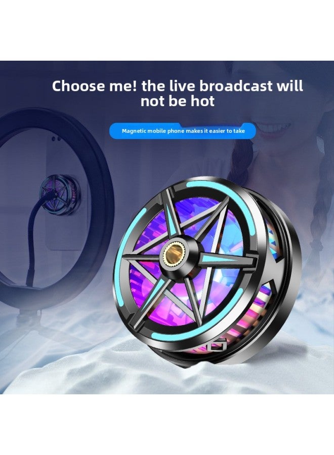 إسكدنيا مشعاع الهاتف المحمول S6 تبريد أشباه الموصلات على مستوى المرساة بث مباشر مصدر هادئ للغاية بالجملة اللون: S17 مشعاع أشباه الموصلات للبطارية - أسود (بطارية 2400 مللي أمبير + تبريد ثلاثي التروس + عمر بط - Image 2