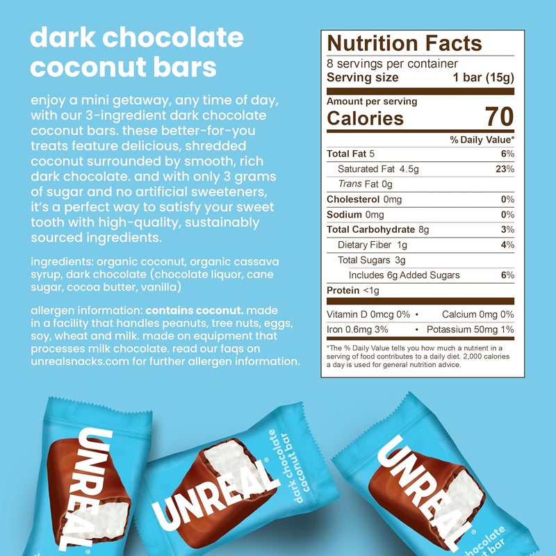 UNREAL Dark Chocolate Coconut Bars - Image 2