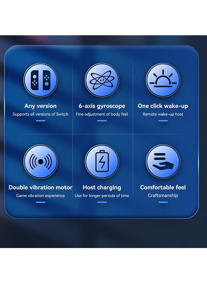 أجهزة تحكم لاسلكية Joy-Con لنينتندو سويتش (زوج أيمن/أيسر) – بديل متوافق مع سويتش/سويتش لايت/سويتش OLED، مزود بوظائف الإيقاظ، لقطة الشاشة، اهتزاز ثنائي وتحكم بالحركة - Image 2