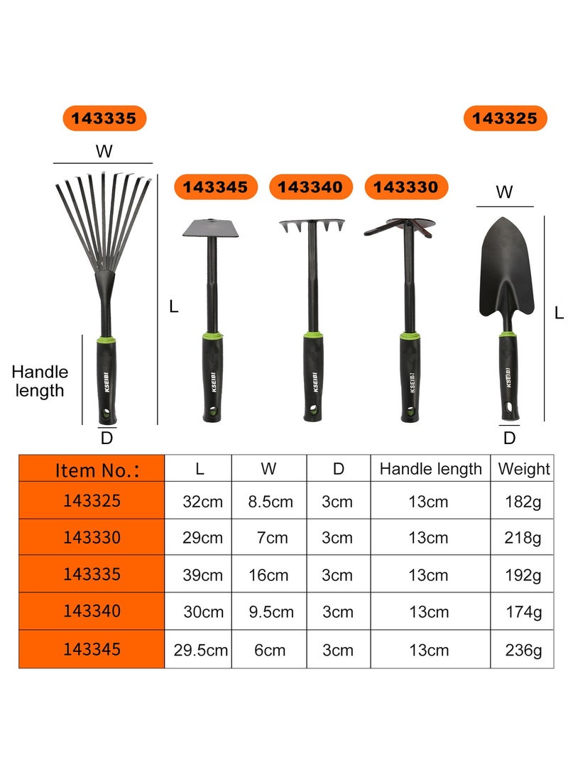 كسيبي مُزارع/ مجرفة للحديقة، "290 مم، أدوات فولاذية عالية الجودة، أدوات يدوية للبستنة في الفناء، مقبض مطاطي، لإزالة الأعشاب الضارة، زراعة التربة، تقطيع وتقطيع وحصاد الخضروات الجذرية. - Image 3