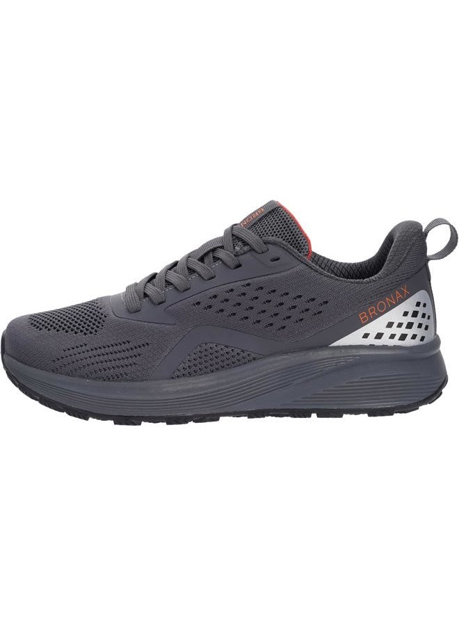 BRONAX Men's Wide Cushioned Supportive Road Running Shoes | Wide Toe Box | Rubber Outsole, Grey, 11 Wide - Image 3