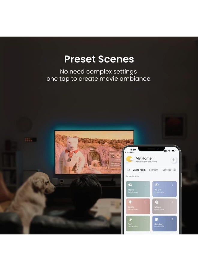 broadlink | LB4E27 | Fastcon BLE Smart Lamp, Colour Changing with Music Sync, FastCon and BLE Support, Works with Alexa and Google Home - A60, E27, 9W, 800LM