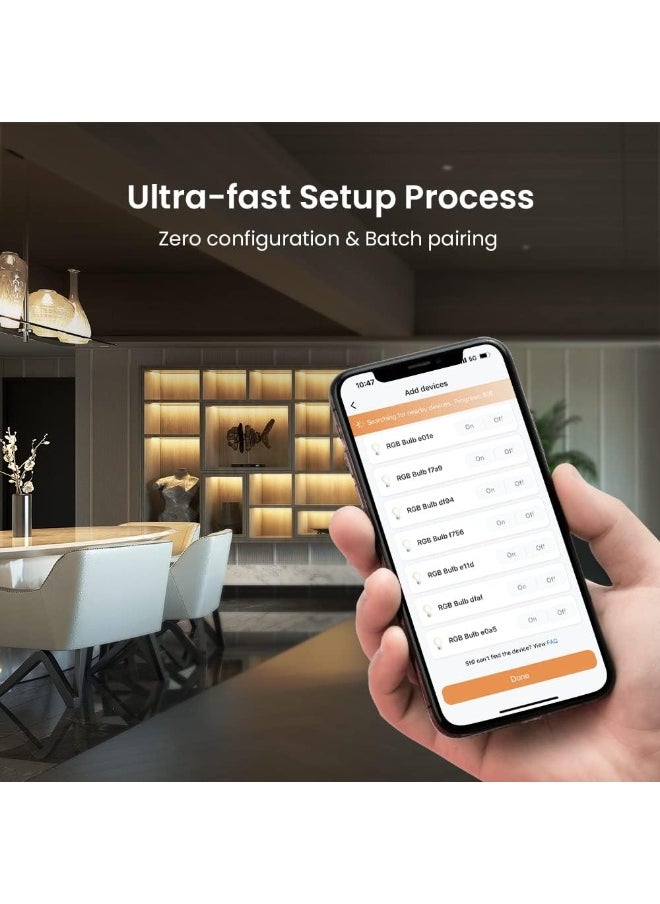 broadlink | LB4E27 | Fastcon BLE Smart Lamp, Colour Changing with Music Sync, FastCon and BLE Support, Works with Alexa and Google Home - A60, E27, 9W, 800LM