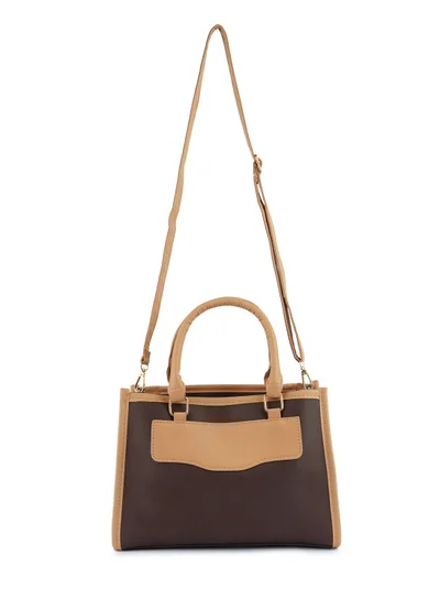 London Rag Brown Block Tote Bag