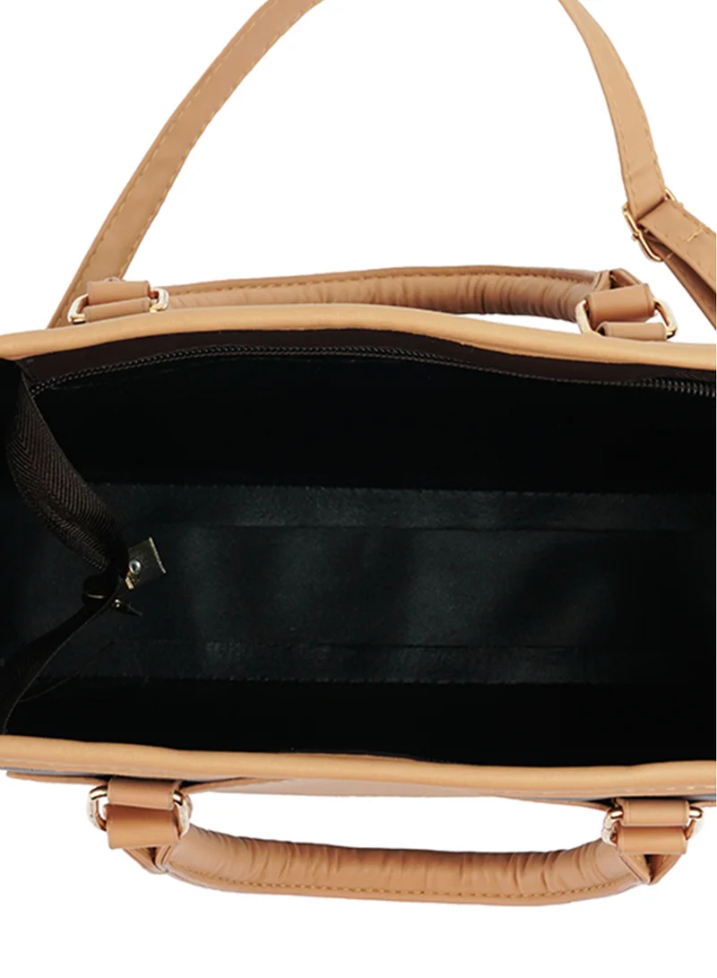 London Rag Brown Block Tote Bag