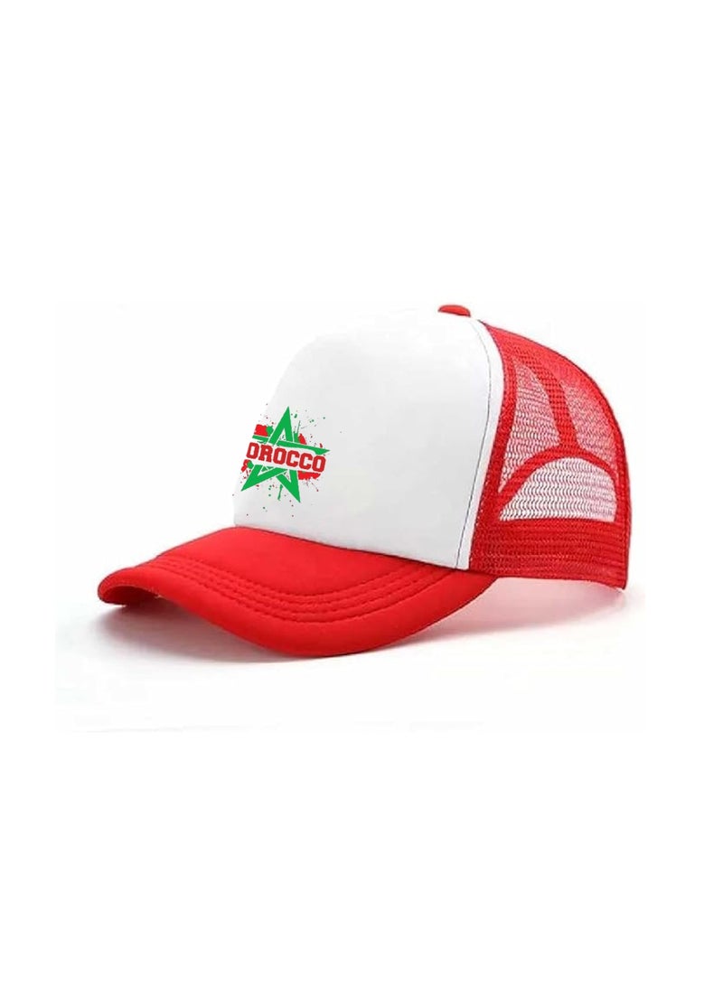 PRINTSHOP4ME Morocco Mesh Cap With Plastic Closure For Men And Women–Perfect For Sports,Outdoor Activities And Casual Wear–Great Gift For Morocco Fans And Events  - Image 2