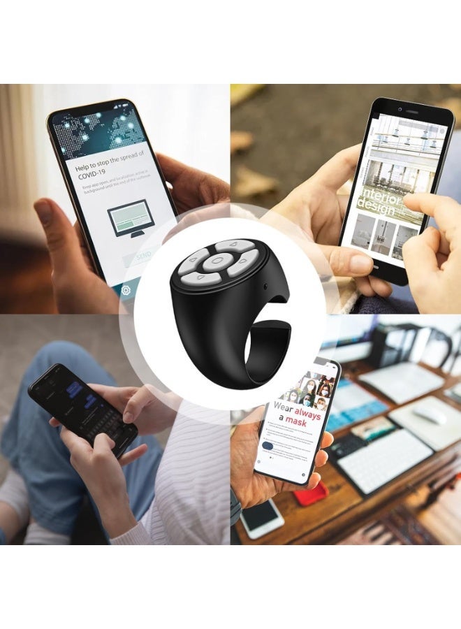Rolling Bluetooth Remote Control, Fingertip Remote Control, Bluetooth Remote Control Tiktok Page Flipping Device, Selfie Video Recording Rolling Ring Clicker, Android Camera Shutter Remote Control iOS - Image 4