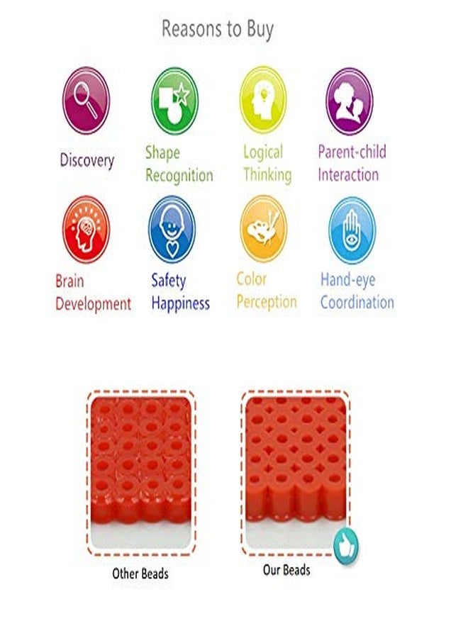 Jos JO's Fuse/Ironing (3000 PCS 5mm Midi Beads +1 Pegboard) 30 Colors/Bags - 100 PCS per Bag Packed Individually for Kids/Adults Creative Intelligence Montessori Educational Toys - Image 3