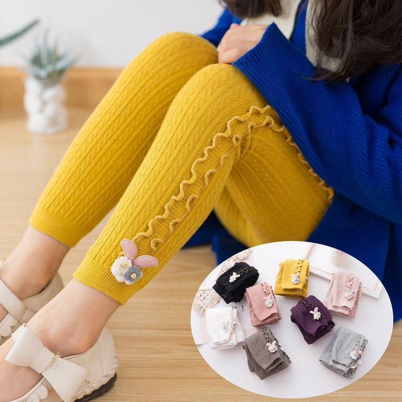Children'S Leggings Side Ear Edge Small Children'S Socks Girls' Mid-Thick New Stylist Baby Pantyhose - Image 2
