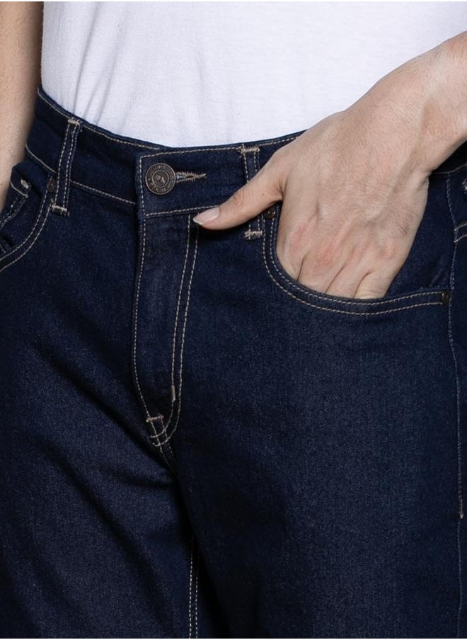 Dennis Lingo Men’s Dark Blue Relaxed Fit Jeans  - Image 3