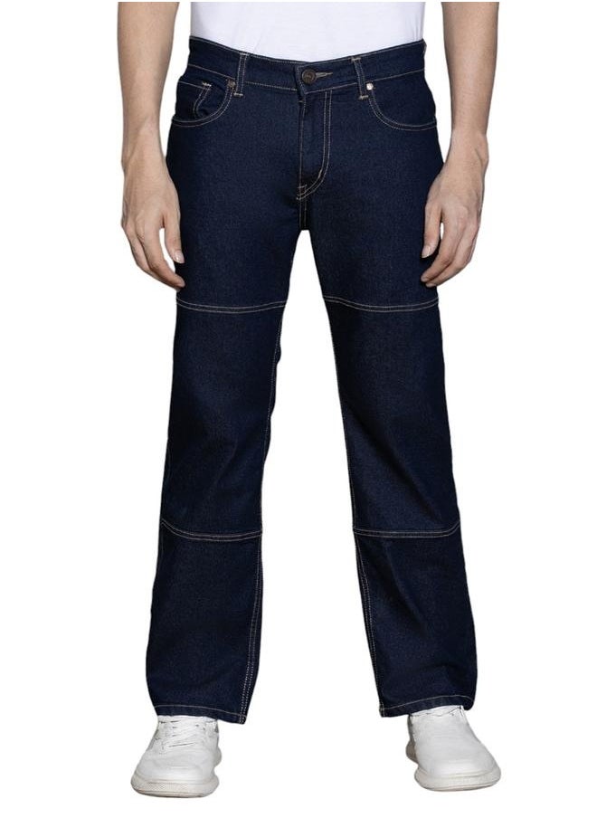 Dennis Lingo Men’s Dark Blue Relaxed Fit Jeans  - Image 2
