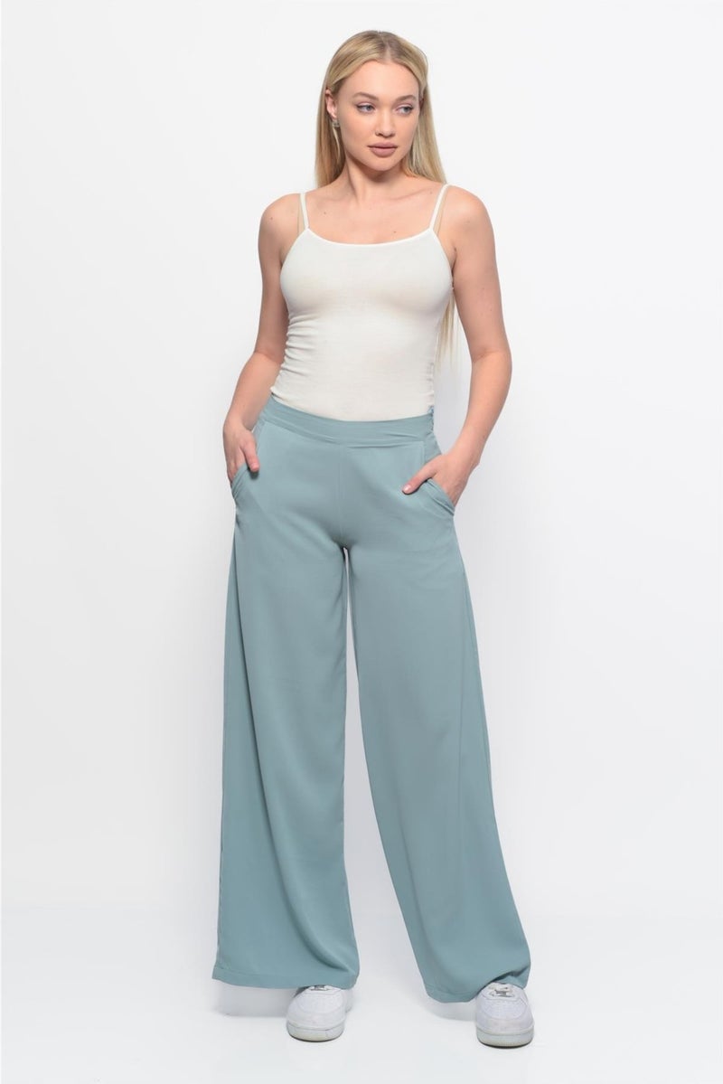 Nuseel Classic Wide Leg Pants Baby Blue  - Image 3