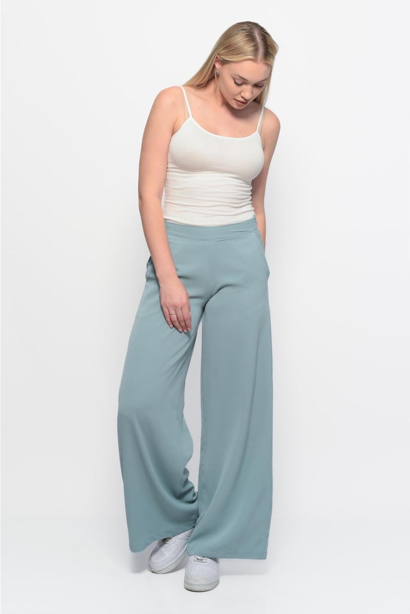 Nuseel Classic Wide Leg Pants Baby Blue  - Image 2