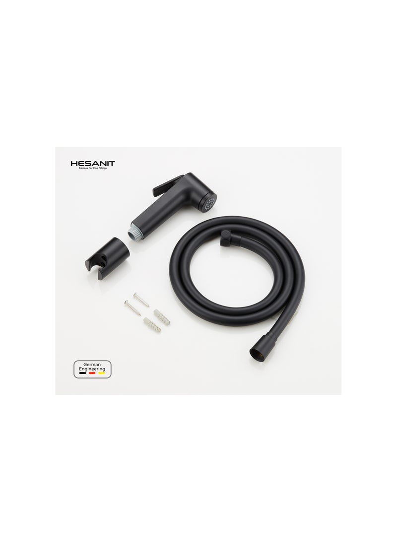 HESANIT Logic Shattaf Sprayer Set with Pipe and Wall Bracket Black 580100300B - Image 5