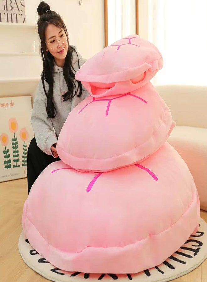 TechMax Solution Pink Wearable Turtle Plush Toy Cute Tortoise Shell Pillow for Kids Playroom - Image 3