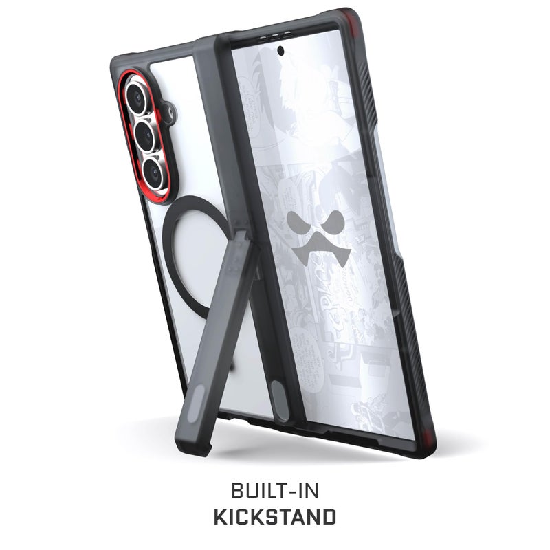 Ghostek Covert Clear Galaxy Z Fold7 Case with Built-in Kickstand, MagSafe and Full Hinge Protection Designed for 2025 Samsung Galaxy Fold 7 (8") (Smoke) - Image 3