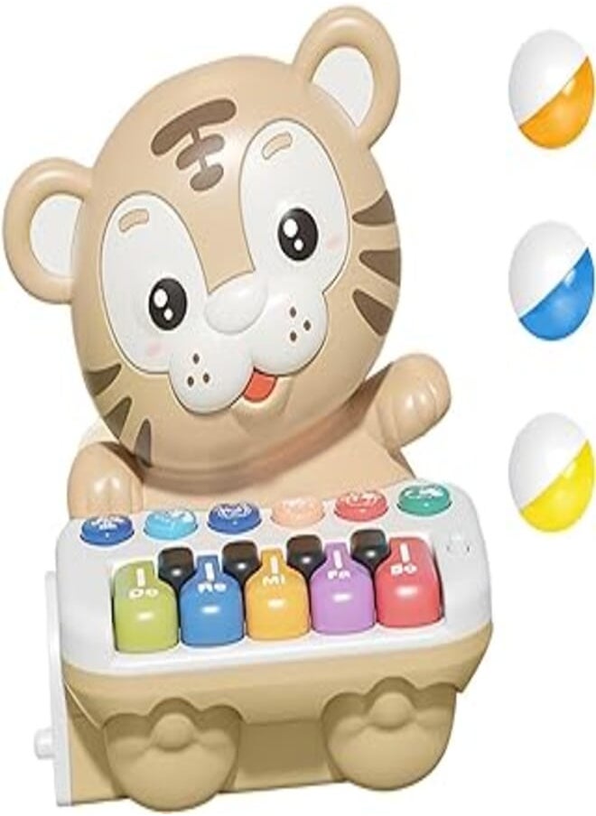 BonSem Kids Keyboard Piano | Toddler Musical Toys | Kids Keyboard Tiger Piano Toy Animal Keyboard Piano with 6 Instrument Settings Musical Instruments for Kids 0-3 Years Old Music Learning Instruments Bonsem 