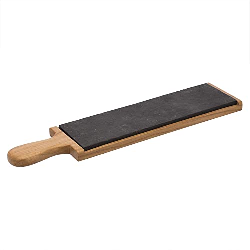 LABZIO Home Stylish Serving Platter – Handcrafted Wood & Natural Black Slate Stone – Elegant Diwali Snack & Cheese Board, Modern Dip Tray for Homes, Cafes & Festive Celebrations - Image 3